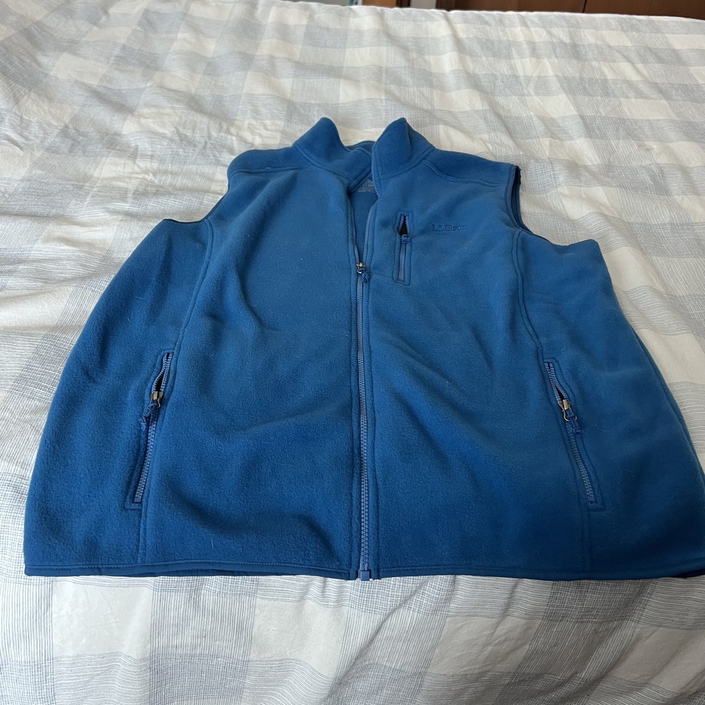 L.L. Bean Dark Blue Polartec Zipper‎ Vest Size XL